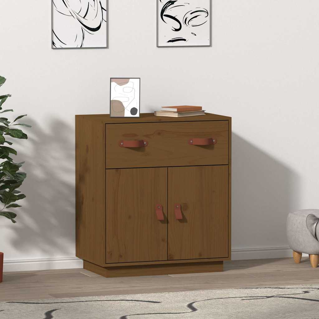 vidaXL Dressoir 65,5x40x75 cm massief grenenhout