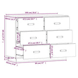 vidaXL Dressoir 100x40x75 cm massief grenenhout