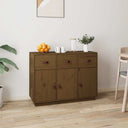 vidaXL Dressoir 100x40x75 cm massief grenenhout