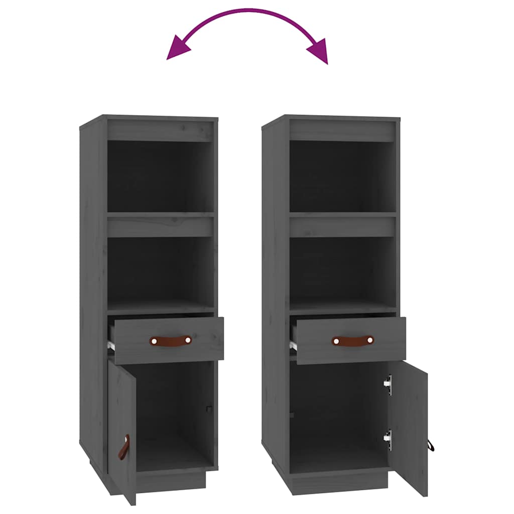 vidaXL Hoge kast 34x40x108,5 cm massief grenenhout