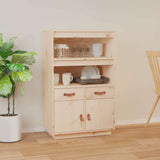 vidaXL Hoge kast 67x40x108,5 cm massief grenenhout