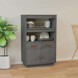 vidaXL Hoge kast 67x40x108,5 cm massief grenenhout