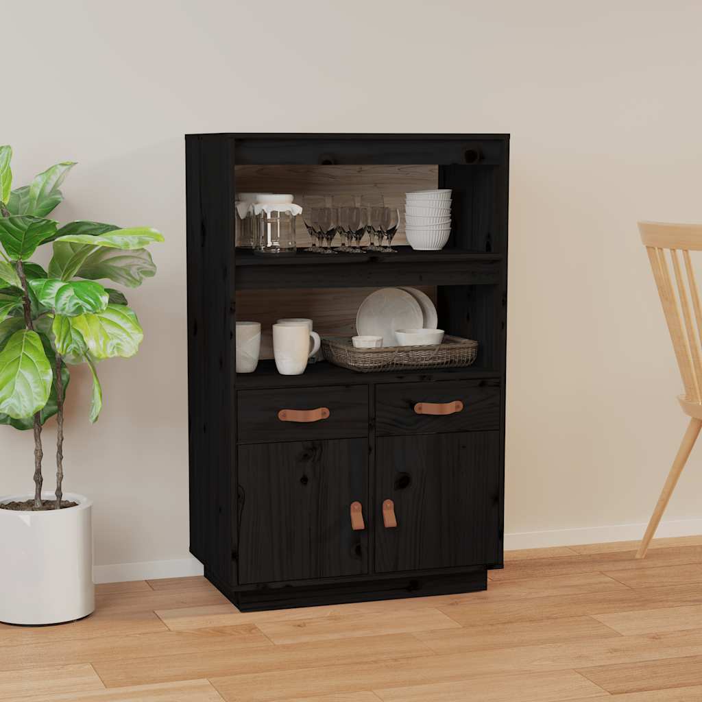 vidaXL Hoge kast 67x40x108,5 cm massief grenenhout