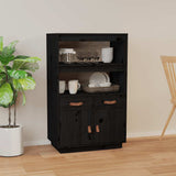 vidaXL Hoge kast 67x40x108,5 cm massief grenenhout