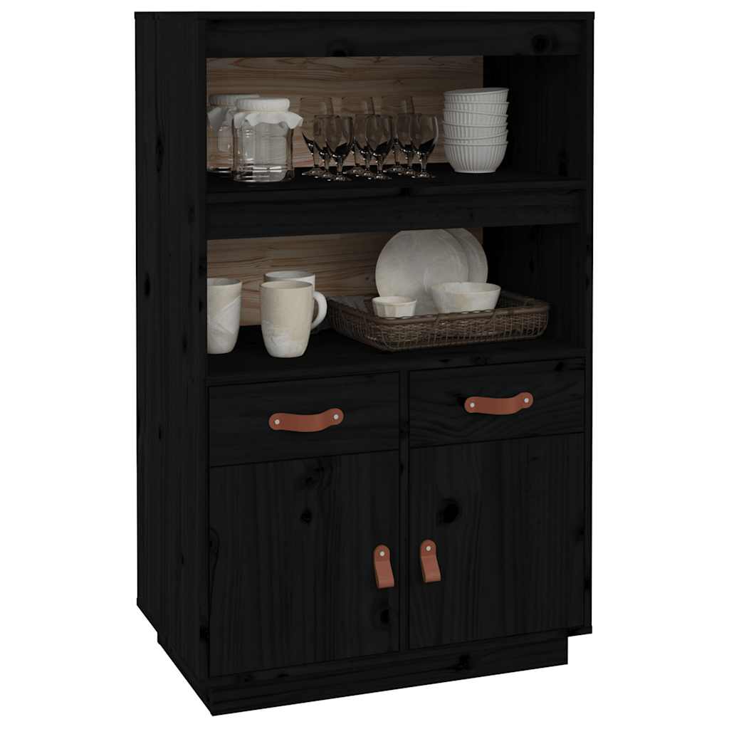 vidaXL Hoge kast 67x40x108,5 cm massief grenenhout