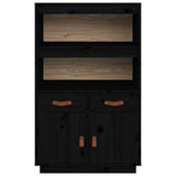 vidaXL Hoge kast 67x40x108,5 cm massief grenenhout