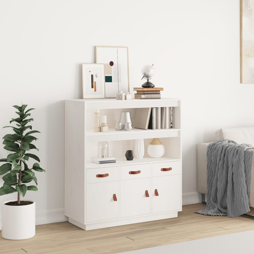 vidaXL Hoge kast 100x40x108,5 cm massief grenenhout
