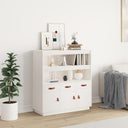 vidaXL Hoge kast 100x40x108,5 cm massief grenenhout