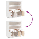 vidaXL Hoge kast 100x40x108,5 cm massief grenenhout