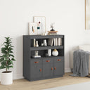 vidaXL Hoge kast 100x40x108,5 cm massief grenenhout