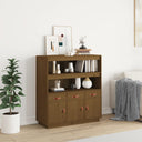 vidaXL Hoge kast 100x40x108,5 cm massief grenenhout
