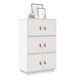 vidaXL Hoge kast 67x40x108,5 cm massief grenenhout