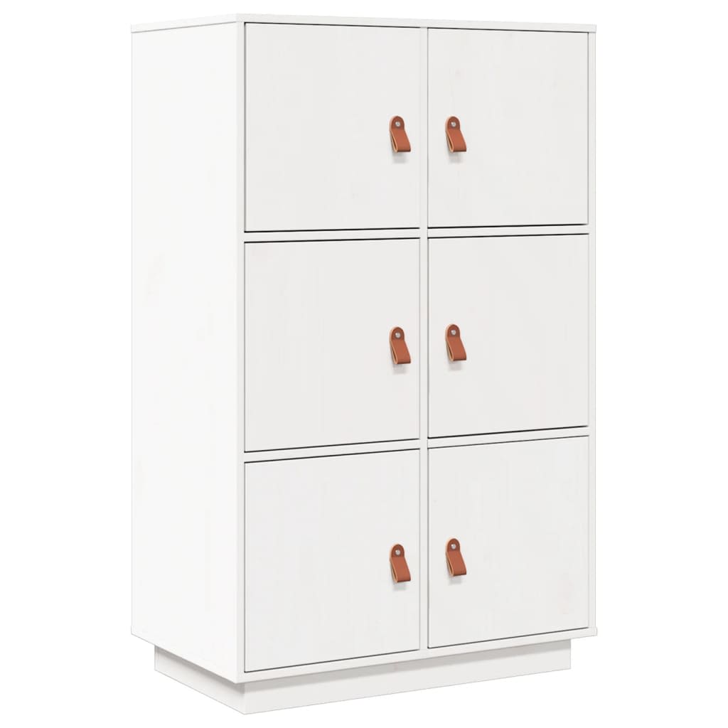 vidaXL Hoge kast 67x40x108,5 cm massief grenenhout