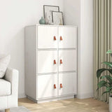 vidaXL Hoge kast 67x40x108,5 cm massief grenenhout