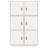 vidaXL Hoge kast 67x40x108,5 cm massief grenenhout