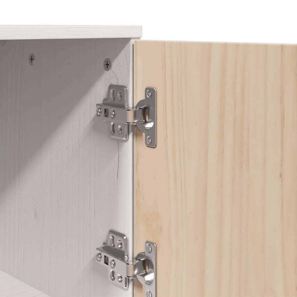 vidaXL Hoge kast 67x40x108,5 cm massief grenenhout