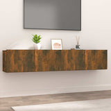 vidaXL Tv-meubels 2 st 80x30x30 cm bewerkt hout wit