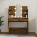 vidaXL Kaptafel met LED-verlichting 96x40x142 cm betongrijs