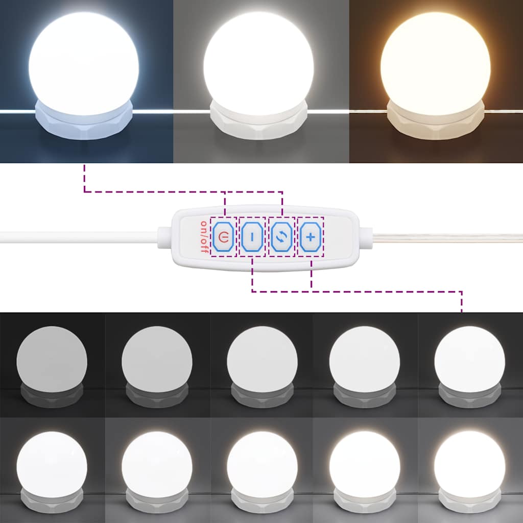 vidaXL Kaptafel met LED-verlichting 96x40x142 cm betongrijs