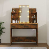 vidaXL Kaptafel met LED-verlichting 96x40x142 cm betongrijs