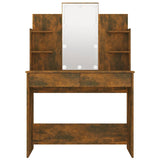 vidaXL Kaptafel met LED-verlichting 96x40x142 cm betongrijs