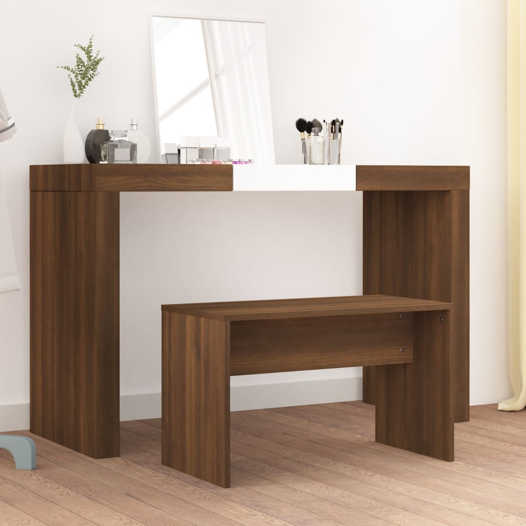 vidaXL Kaptafelkruk 70x35x45 cm bewerkt hout wit