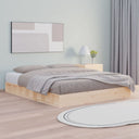 vidaXL Cadre de lit sans matelas massif vert grenenhout wasbruin 200x200 cm