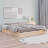 vidaXL Cadre de lit sans matelas massif vert grenenhout wasbruin 200x200 cm