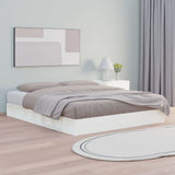 vidaXL Cadre de lit sans matelas massif vert grenenhout wasbruin 200x200 cm