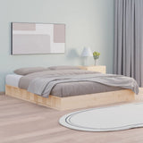 vidaXL Cadre de lit sans matelas massif vert grenenhout wasbruin 200x200 cm