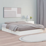 vidaXL Cadre de lit sans matelas massif vert grenenhout wasbruin 200x200 cm