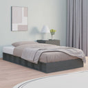 vidaXL Cadre de lit sans matelas massif vert grenenhout wasbruin 200x200 cm