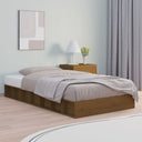 vidaXL Cadre de lit sans matelas massif vert grenenhout wasbruin 200x200 cm