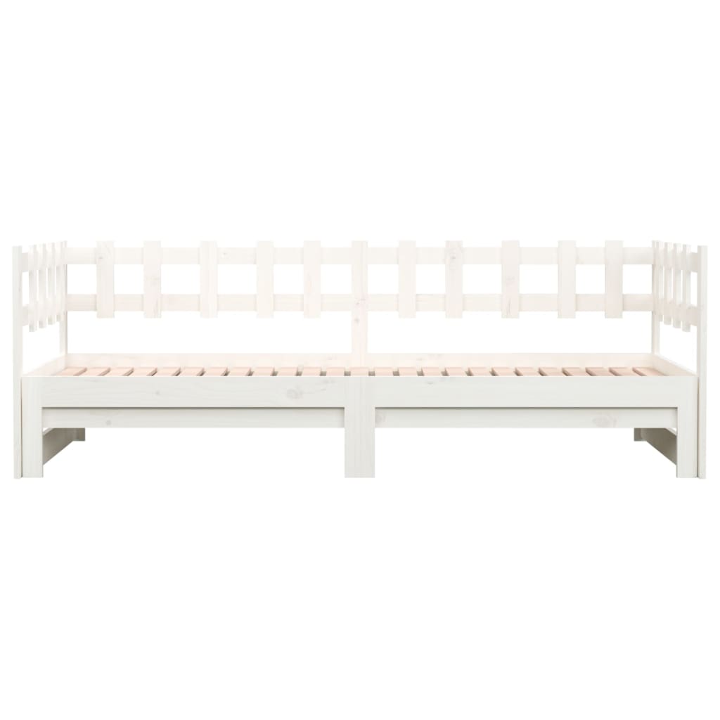 vidaXL Extendable Day Bed Solid Pine Wood 2x(90x190) cm