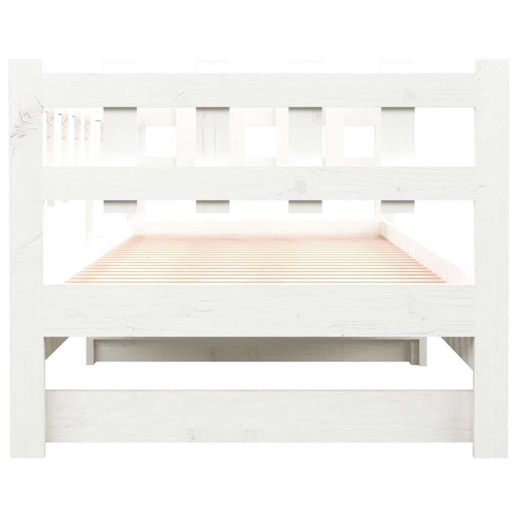vidaXL Extendable Day Bed Solid Pine Wood 2x(90x190) cm