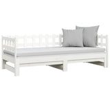 vidaXL Extendable Day Bed Solid Pine Wood 2x(90x190) cm