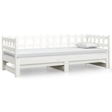 vidaXL Extendable Day Bed Solid Pine Wood 2x(90x190) cm