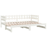 vidaXL Extendable Day Bed Solid Pine Wood 2x(90x190) cm