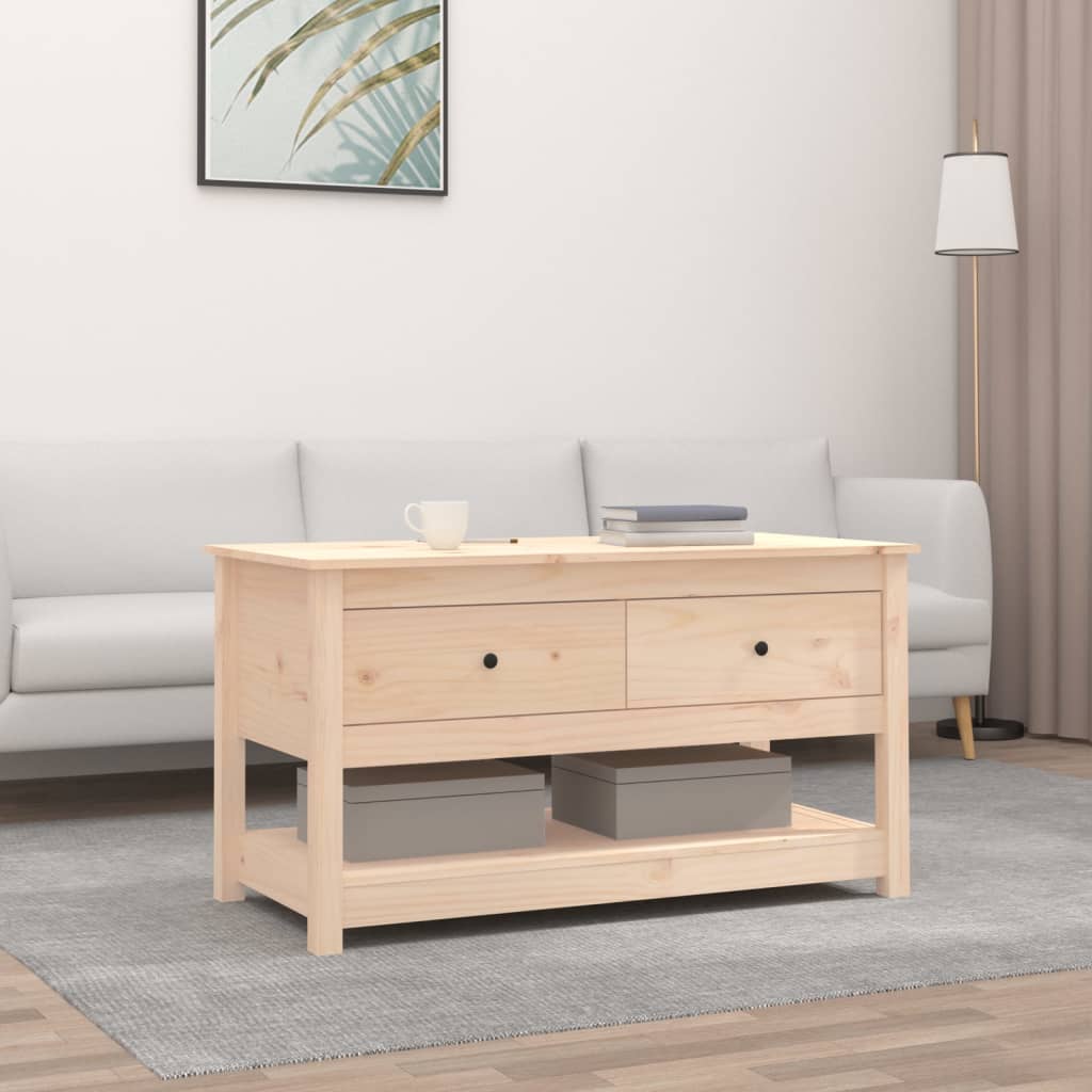 vidaXL Coffee Table 102x49x55 cm Solid Pinewood