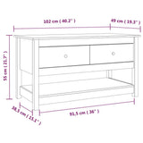 vidaXL Coffee Table 102x49x55 cm Solid Pinewood