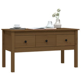 vidaXL Coffee Table 102x49x55 cm Solid Pine Wood