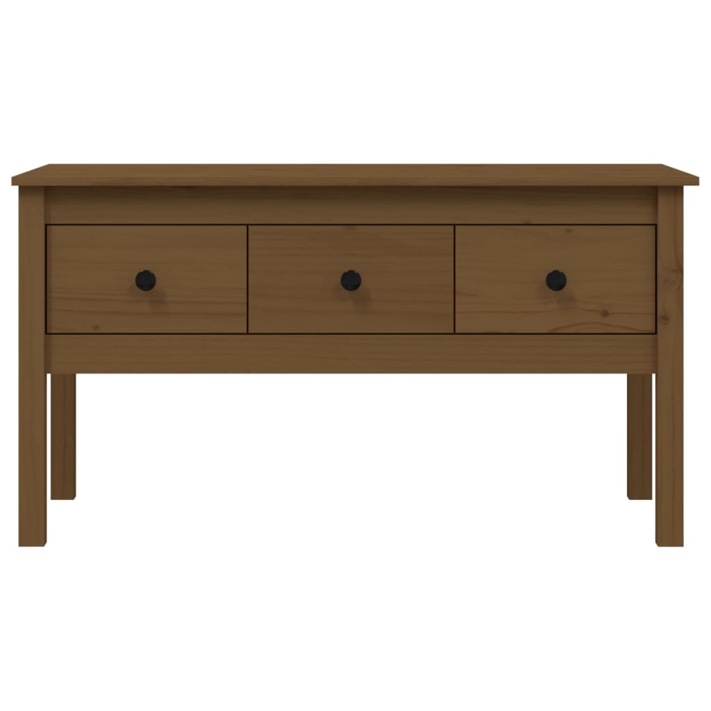 vidaXL Coffee Table 102x49x55 cm Solid Pine Wood