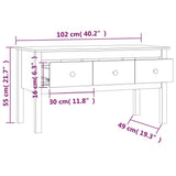 vidaXL Coffee Table 102x49x55 cm Solid Pine Wood