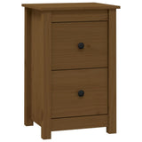 vidaXL Nachtkastjes 2 st 40x35x61,5 cm massief grenenhout