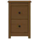 vidaXL Nachtkastjes 2 st 40x35x61,5 cm massief grenenhout