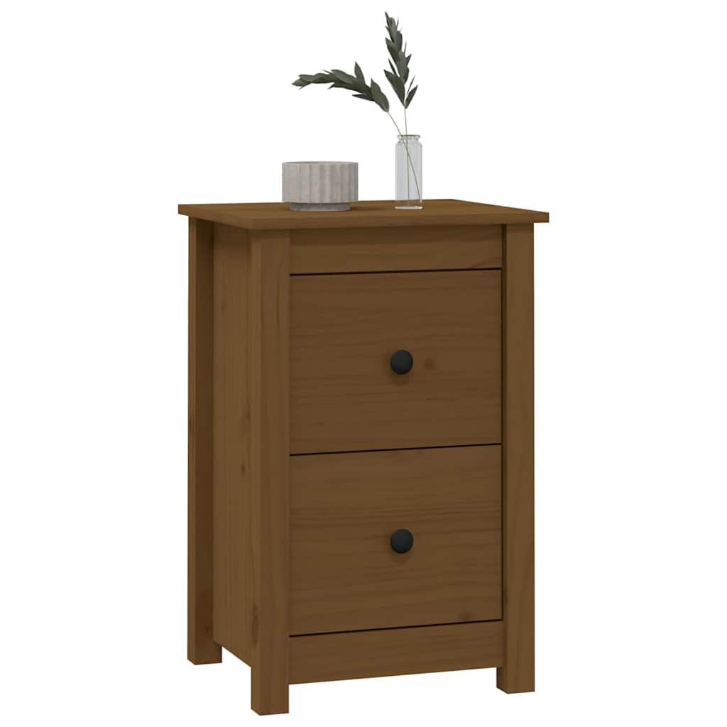 vidaXL Nachtkastjes 2 st 40x35x61,5 cm massief grenenhout