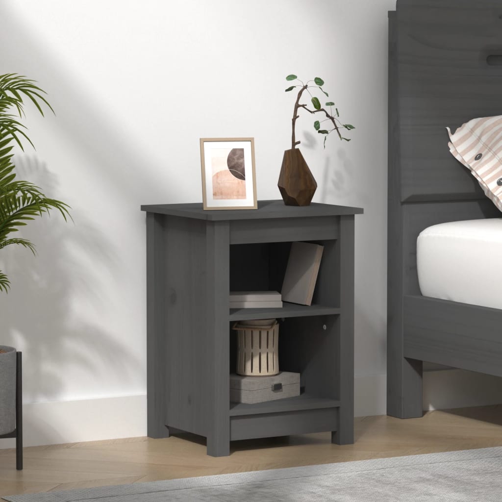 vidaXL Nachtkastjes 2 st 40x35x55 cm massief grenenhout