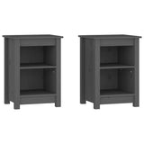 vidaXL Nachtkastjes 2 st 40x35x55 cm massief grenenhout