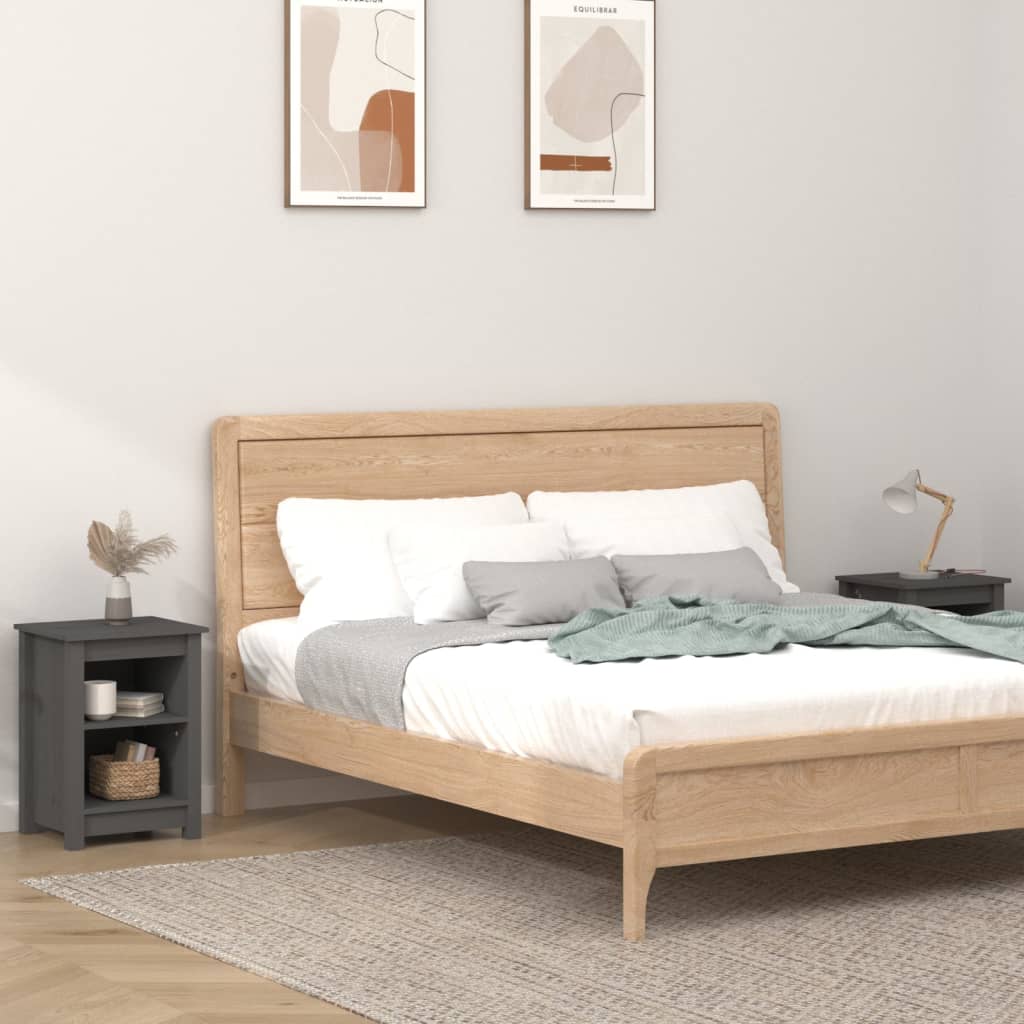 vidaXL Nachtkastjes 2 st 40x35x55 cm massief grenenhout