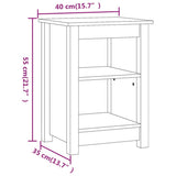 vidaXL Nachtkastjes 2 st 40x35x55 cm massief grenenhout
